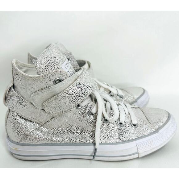 Converse Chuck Taylor All Star Brea High Top Sneakers Silver Size 7 - Picture 5 of 11